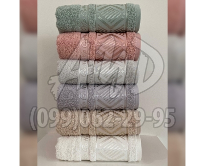 Махрові рушники "Екос" серія ШИК банні 70x140 (набір 6 шт.)