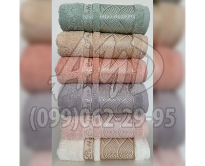 Махрові рушники "Лина" серія ШИК для сауни та бані 90x150 (набір 6 шт.)