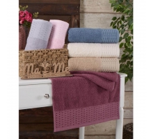 Махрові рушники AYD LUXURY COTTON "Плетіння" банні 70x140 (набір 6 шт.)
