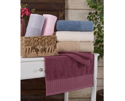 Махрові рушники AYD LUXURY COTTON "Плетіння" банні 70x140 (набір 6 шт.)